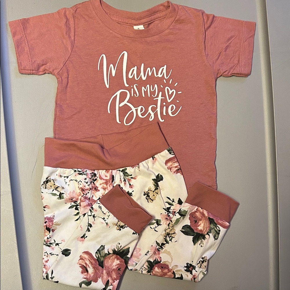 Bella Canvas Kids Set - Pink and Floral